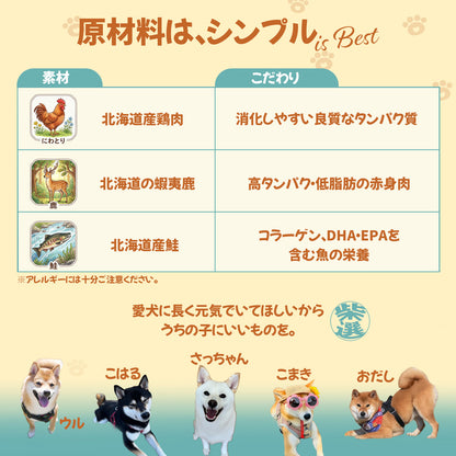【柴選】北の旨みを独り占め！柴犬の願いを叶える「無添加・至福の4種お試しセット」