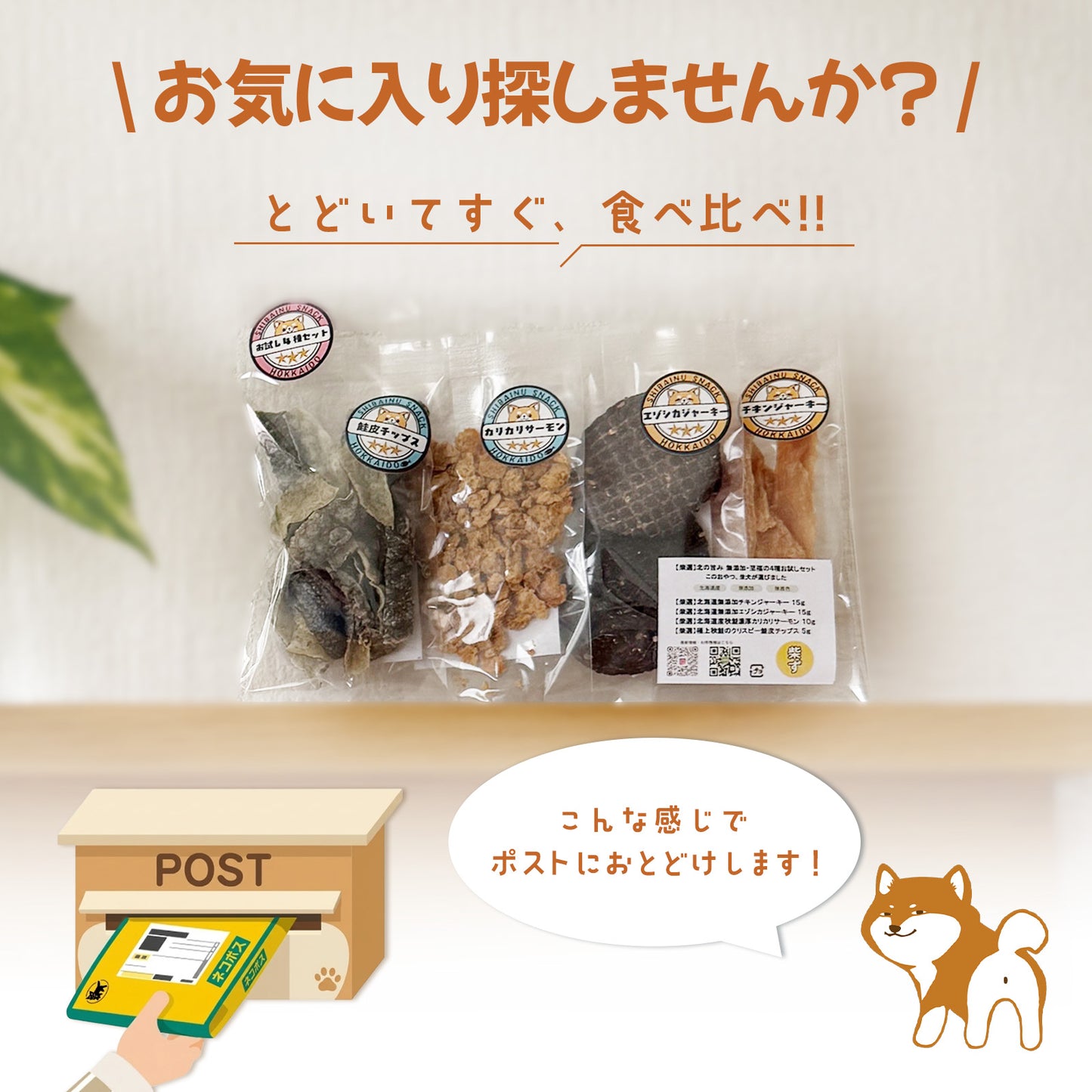 【柴選】北の旨みを独り占め！柴犬の願いを叶える「無添加・至福の4種お試しセット」